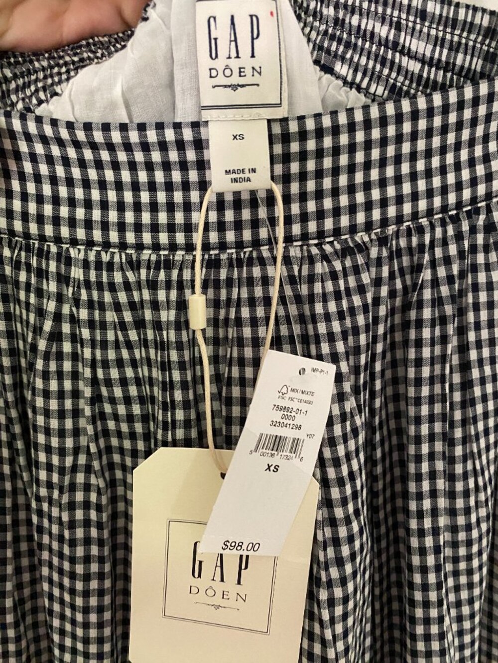 Gap x DOEN Gingham Midi Skirt - Picture 3 of 4